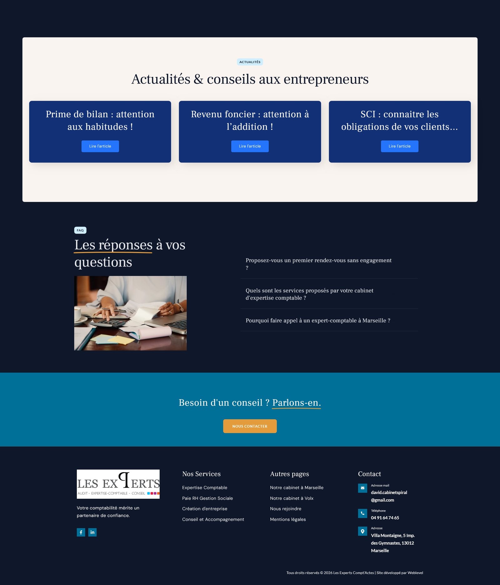 Design du footer