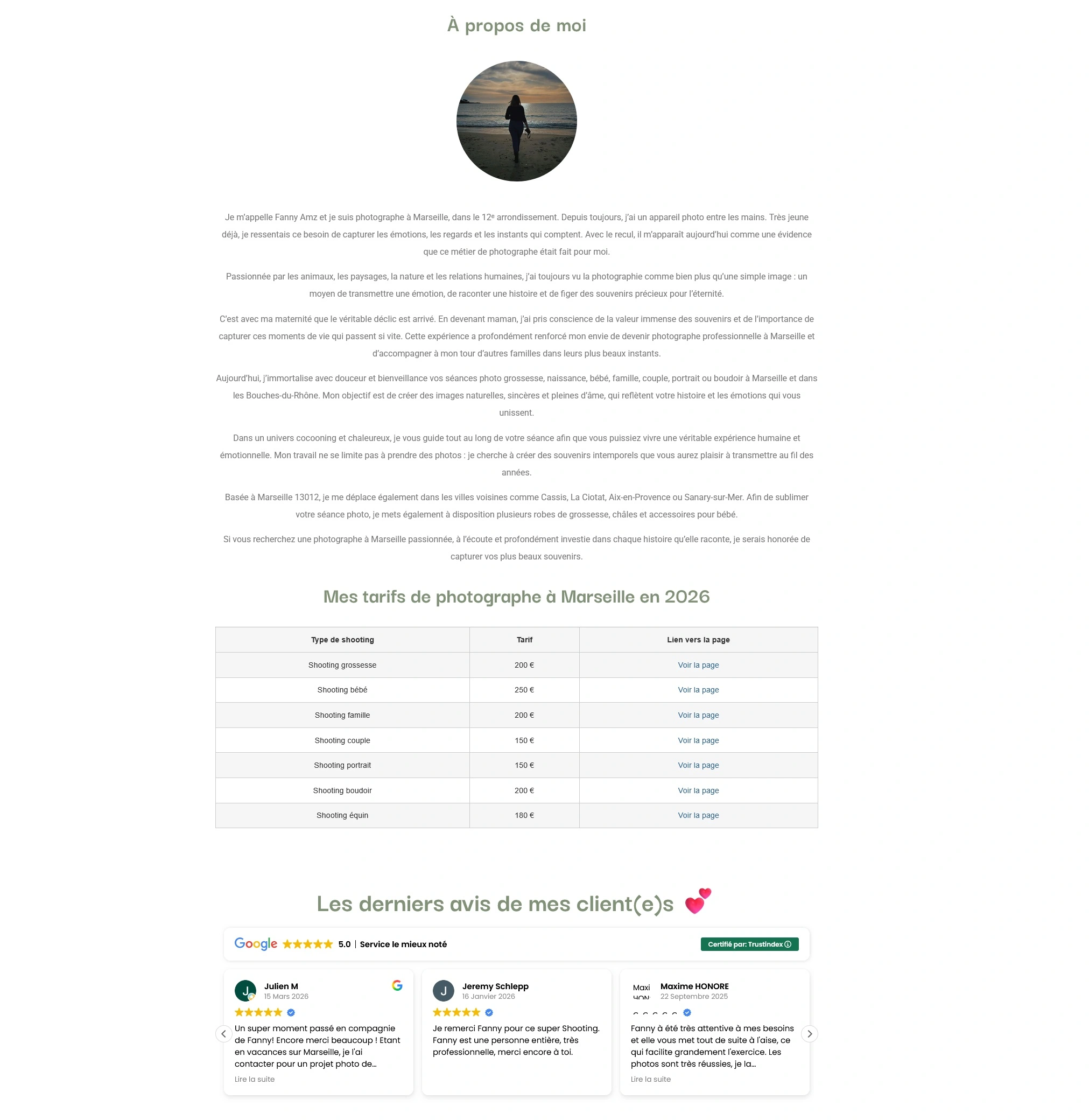Design d’une page service
