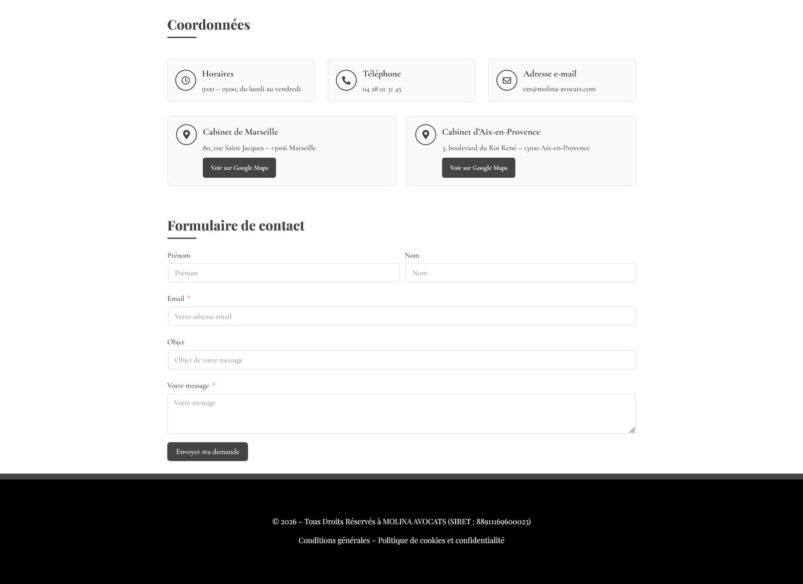 Design d’une page domaine d’intervention