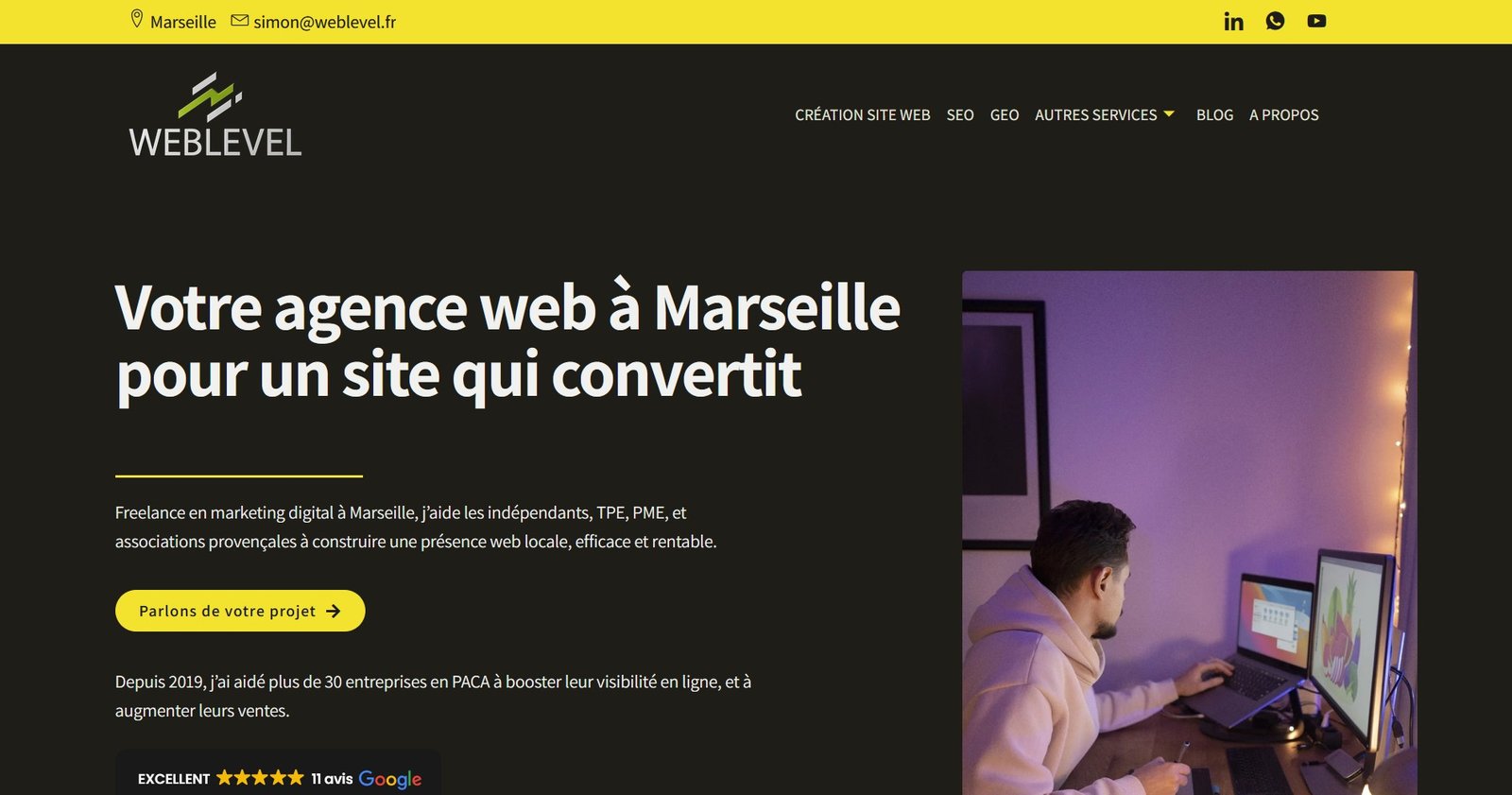 Référencement naturel de Weblevel